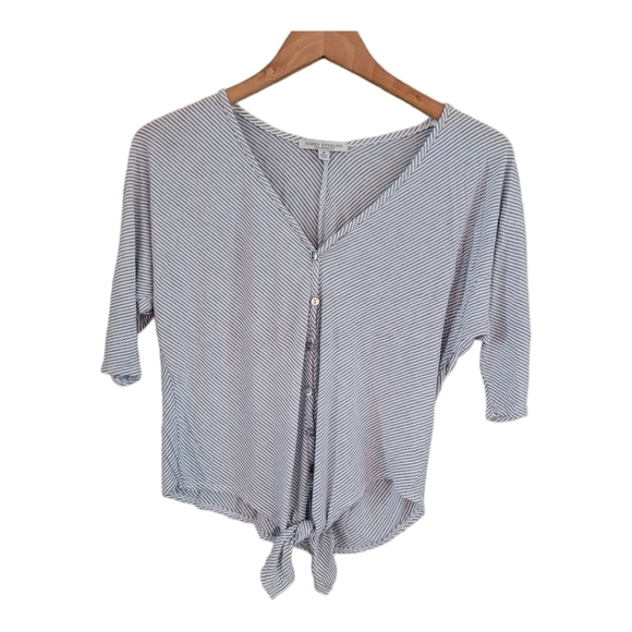 Green Envelope Tops - COPY - Green Envelope Cropped 3/4 T-shirt Front Tie Casual Basic Every Day